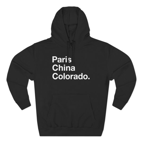 One Republic Paris, China, Colorado Three-Panel Fleece Hoodie