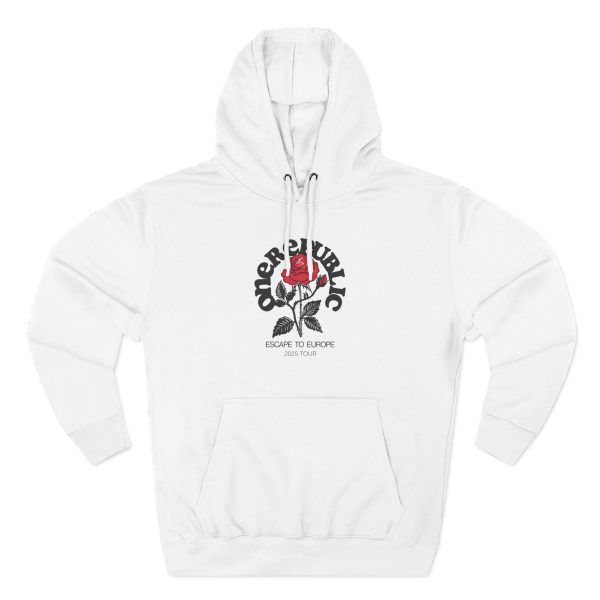 One Republic "Escape to Europe" Rose Three-Panel Fleece Hoodie