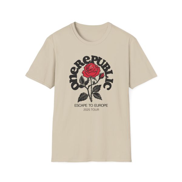 One Republic "Escape to Europe" Rose Unisex Softstyle T-Shirt