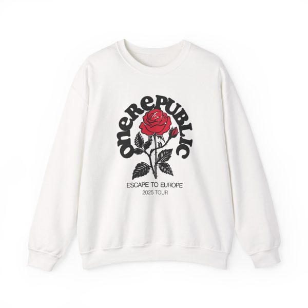 One Republic "Escape to Europe" Rose Unisex Heavy Blend™ Crewneck Sweatshirt